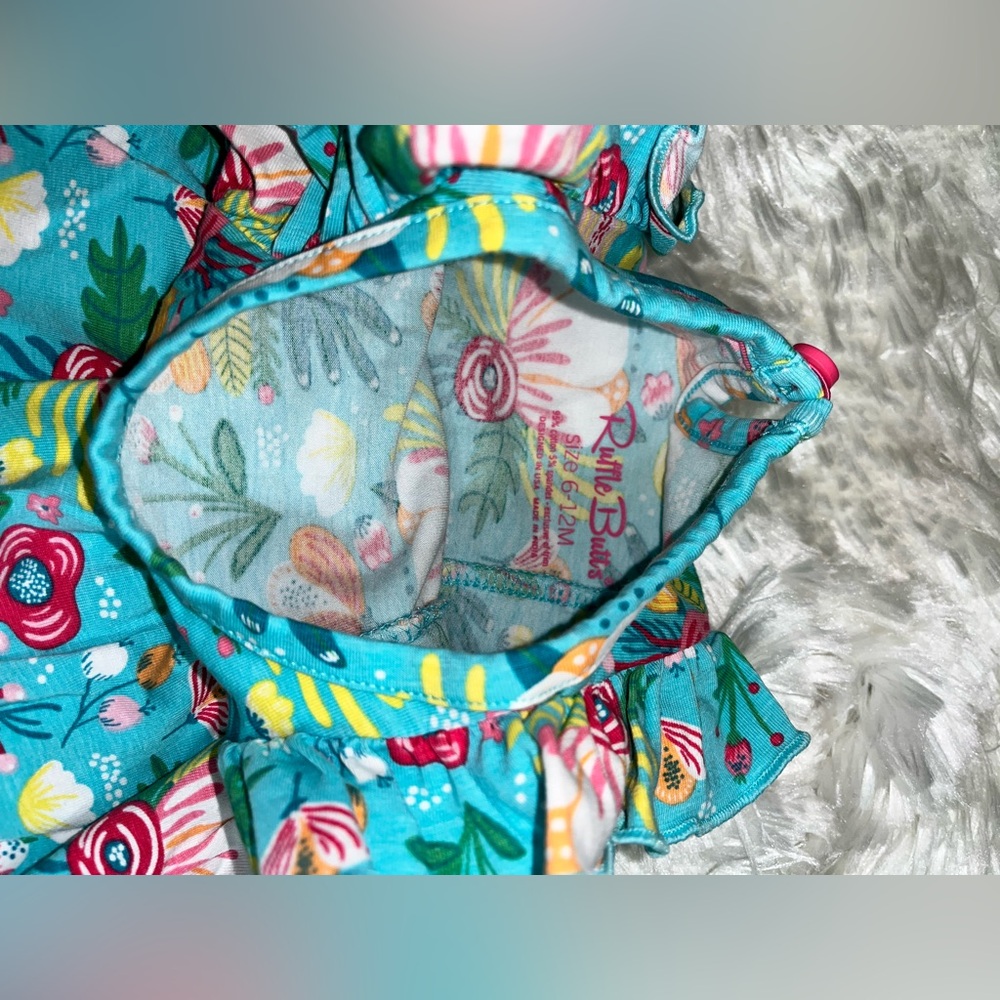 RuffleButts Floral Baby Romper